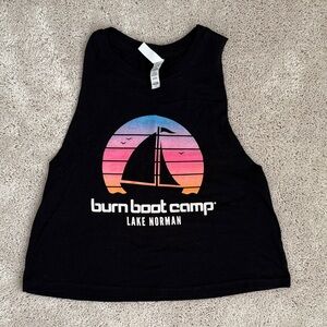 Burn Boot Camp  Cropped Black Tank Top